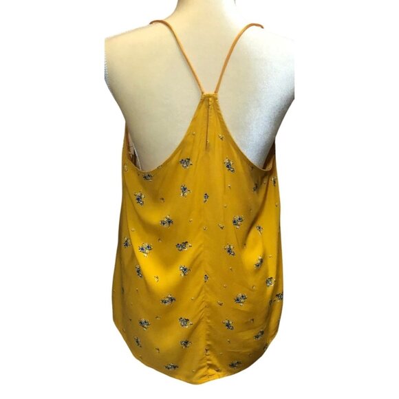 Yellow Ditsy Floral Spaghetti Strap Cami Top No Boundaries L/G (11-13) NWT - Picture 8 of 9